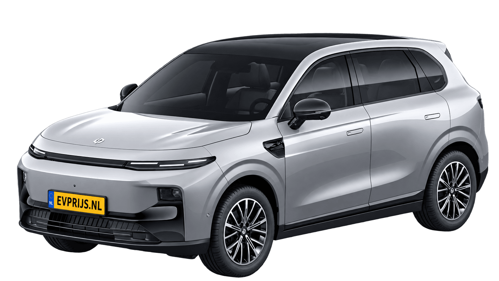 AI-bewerking (Imagegen) van officieel Leapmotor-beeld: B10 voor-/zijaanzicht in Galaxy Silver (configurator B10 (versie B108CR1UEULSCAE), afbeelding B10_0DS.png); velgen en details kunnen per uitvoering afwijken, beeld 6