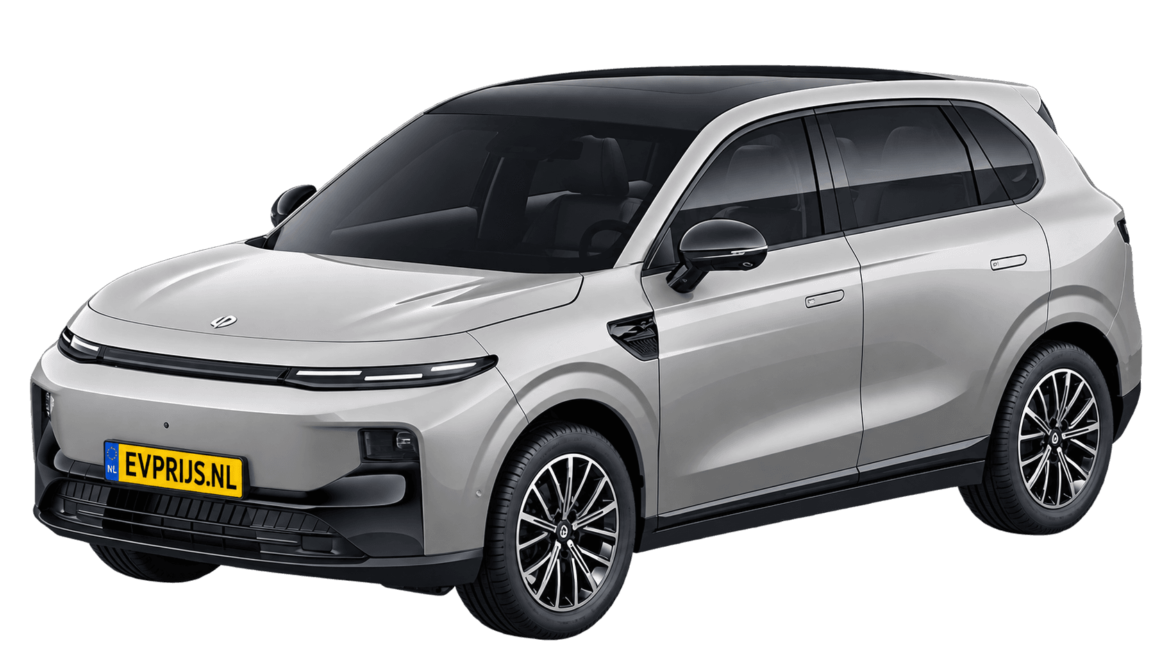 AI-bewerking (Imagegen) van officieel Leapmotor-beeld: B10 voor-/zijaanzicht in Tundra Grey (configurator B10 (versie B108CR1UEULSCAE), afbeelding B10_0GD.png); velgen en details kunnen per uitvoering afwijken, beeld 3