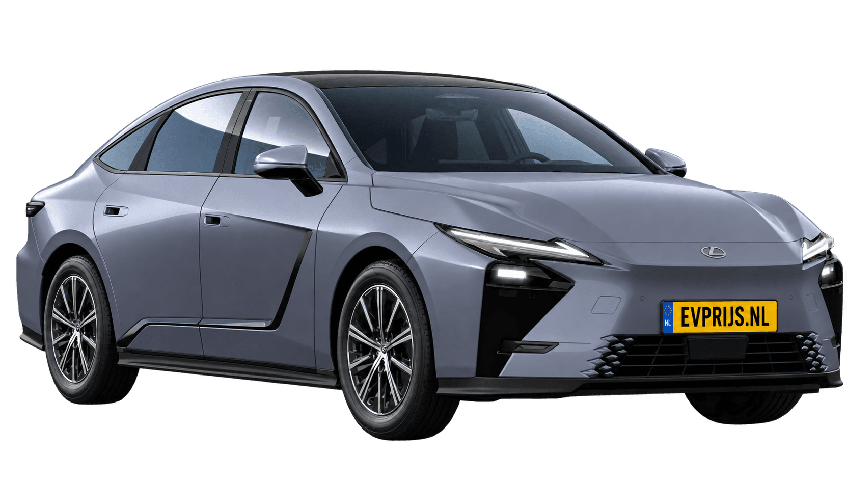 AI-bewerking (Imagegen) van officiële Lexus-configuratorrender: Lexus ES voor-/zijaanzicht in Skylight Blue (configuratorrender Luxury Line 350e FWD, aanzicht 3); velgen en details kunnen per uitvoering afwijken, beeld 6