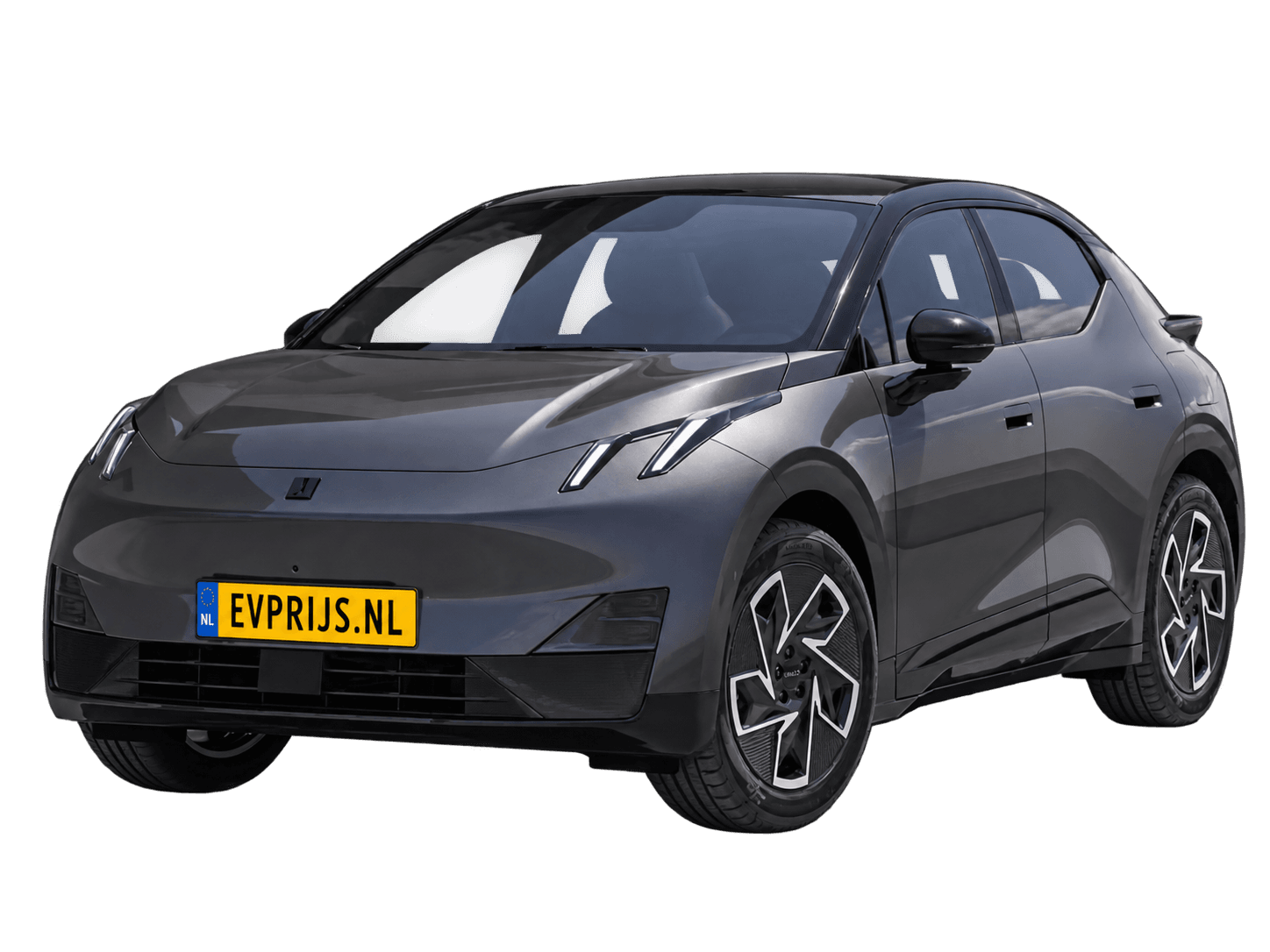 AI-bewerking (Imagegen) van officieel Lynk & Co-beeld: 02 Core voor-/zijaanzicht in Grid Gray (configurator Lynk & Co 02 (uitrusting Core, 19-inch velgen), ExteriorFront34), beeld 3