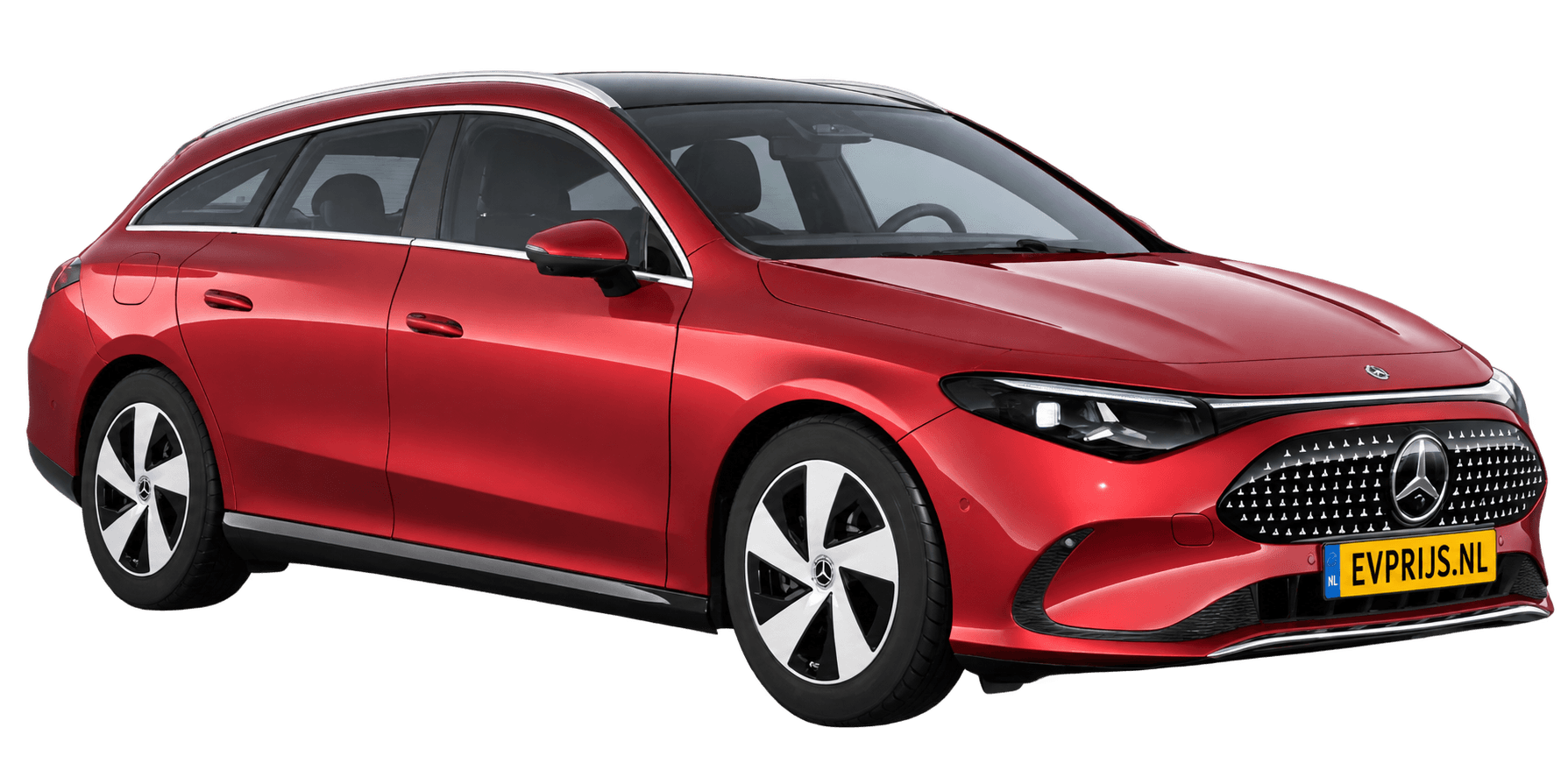 AI-bewerking (Imagegen) van officieel Mercedes-Benz-configuratorbeeld: CLA Shooting Brake voor-/zijaanzicht in Patagoniërood (configuratie CLA 200 Shooting Brake Business Solution electric); uitvoering en velgen kunnen afwijken; kleurverzadiging kan afwijken, beeld 9