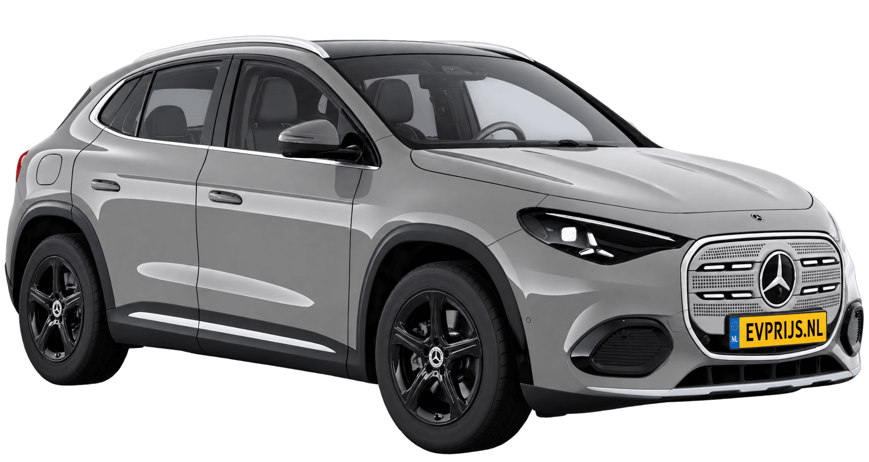 AI-bewerking (Imagegen) van officieel Mercedes-Benz-configuratorbeeld: GLA voor-/zijaanzicht in Alpine grijs (configuratie GLA 200 Business Solution electric); uitvoering en velgen kunnen afwijken, beeld 7