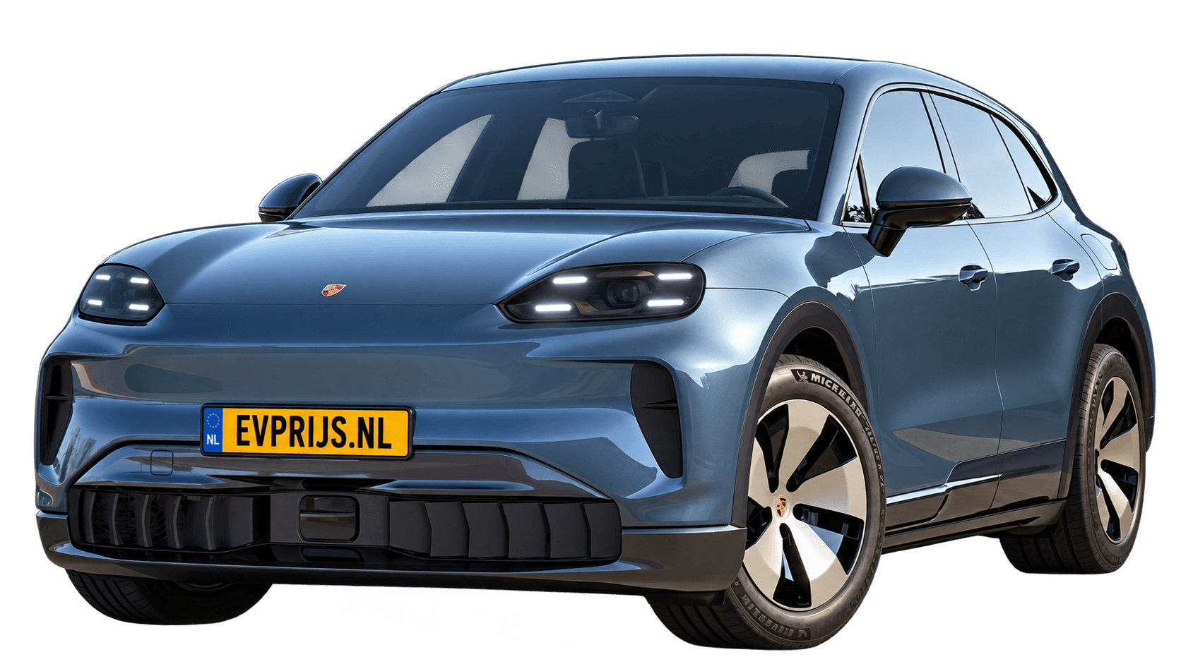 AI-bewerking van origineel Porsche-configuratorbeeld in Pale Blue Metallic; uitvoering en velgen kunnen afwijken. Kleine randresten mogelijk., beeld 13