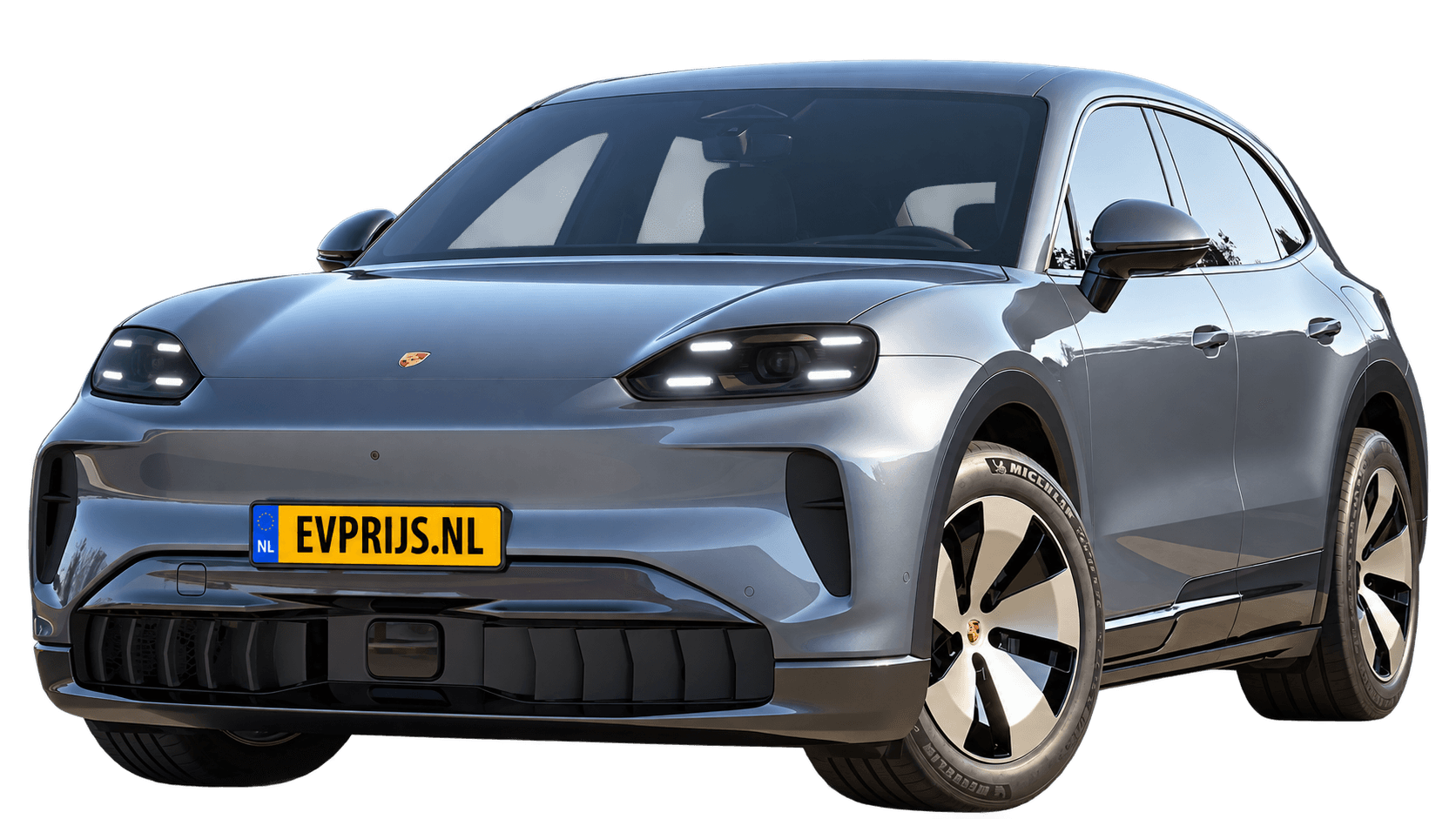 AI-bewerking van origineel Porsche-configuratorbeeld in Vanadium Grey Metallic; uitvoering en velgen kunnen afwijken. Kleine randresten mogelijk., beeld 5