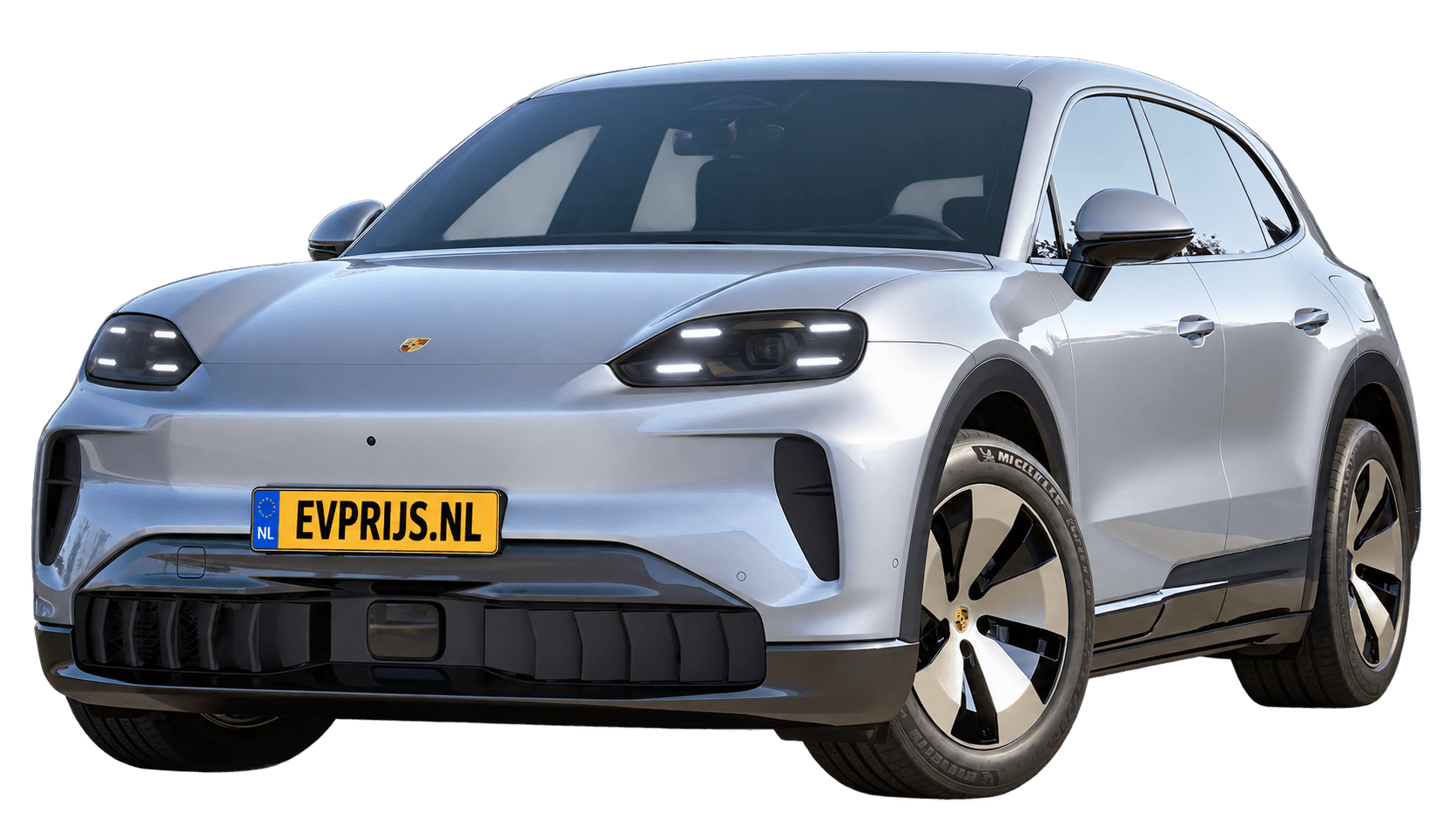 AI-bewerking van origineel Porsche-configuratorbeeld in Dolomite Silver Metallic; uitvoering en velgen kunnen afwijken. Kleine randresten mogelijk., beeld 7
