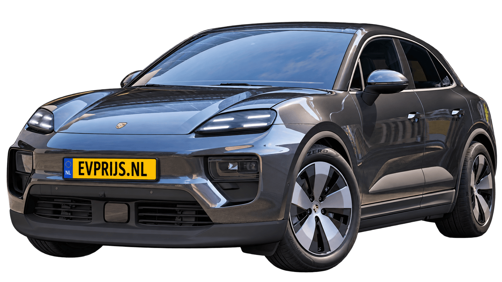 AI-bewerking van origineel Porsche-configuratorbeeld in Volcano Grey Metallic; uitvoering en velgen kunnen afwijken. Kleine randresten mogelijk., beeld 7