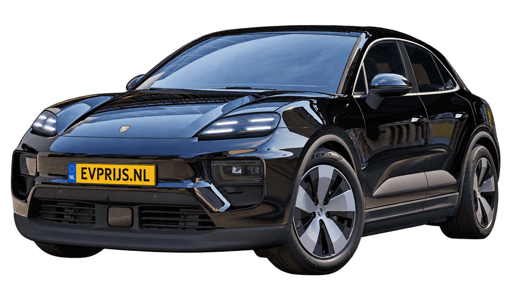 AI-bewerking van origineel Porsche-configuratorbeeld in Black; uitvoering en velgen kunnen afwijken. Kleine randresten mogelijk., beeld 4