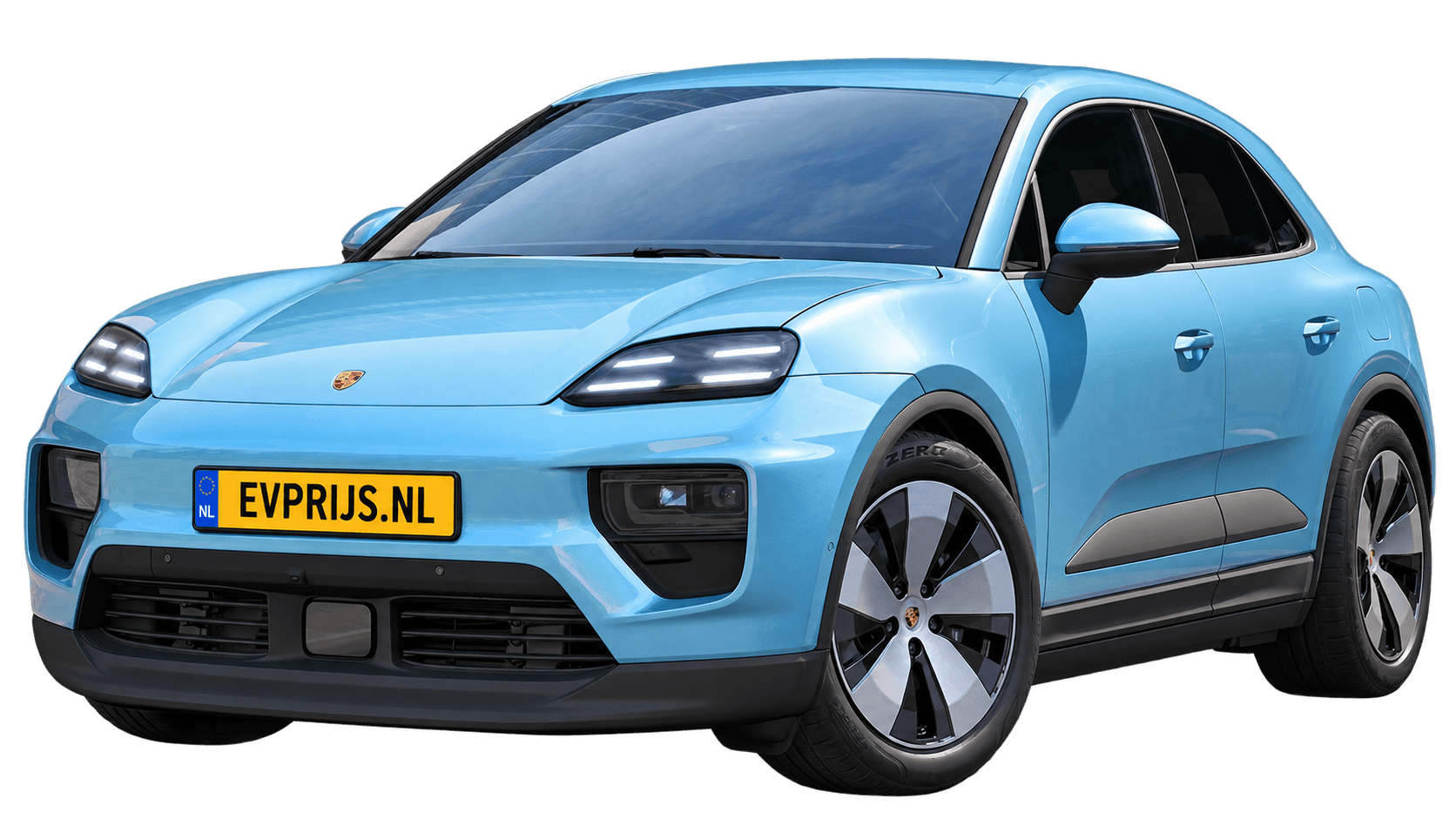 AI-bewerking van origineel Porsche-configuratorbeeld in Frozenblue Metallic; uitvoering en velgen kunnen afwijken. Kleine randresten mogelijk., beeld 13
