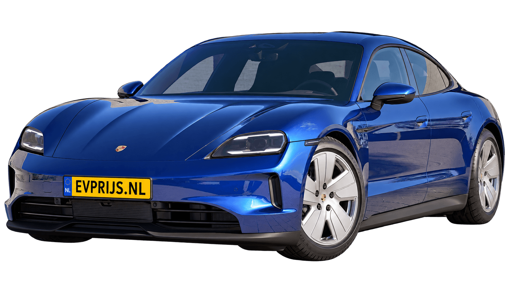 AI-bewerking van origineel Porsche-configuratorbeeld in Gentian Blue Metallic; uitvoering en velgen kunnen afwijken. Kleine randresten mogelijk., beeld 9