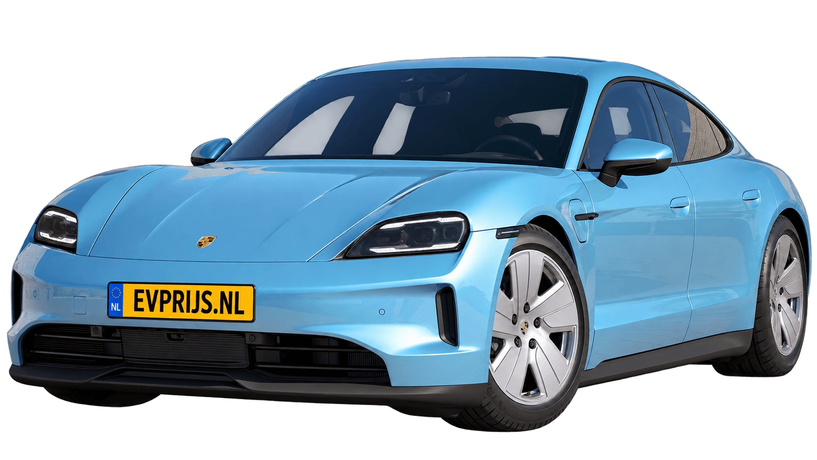 AI-bewerking van origineel Porsche-configuratorbeeld in Frozenblue Metallic; uitvoering en velgen kunnen afwijken. Kleine randresten mogelijk., beeld 14