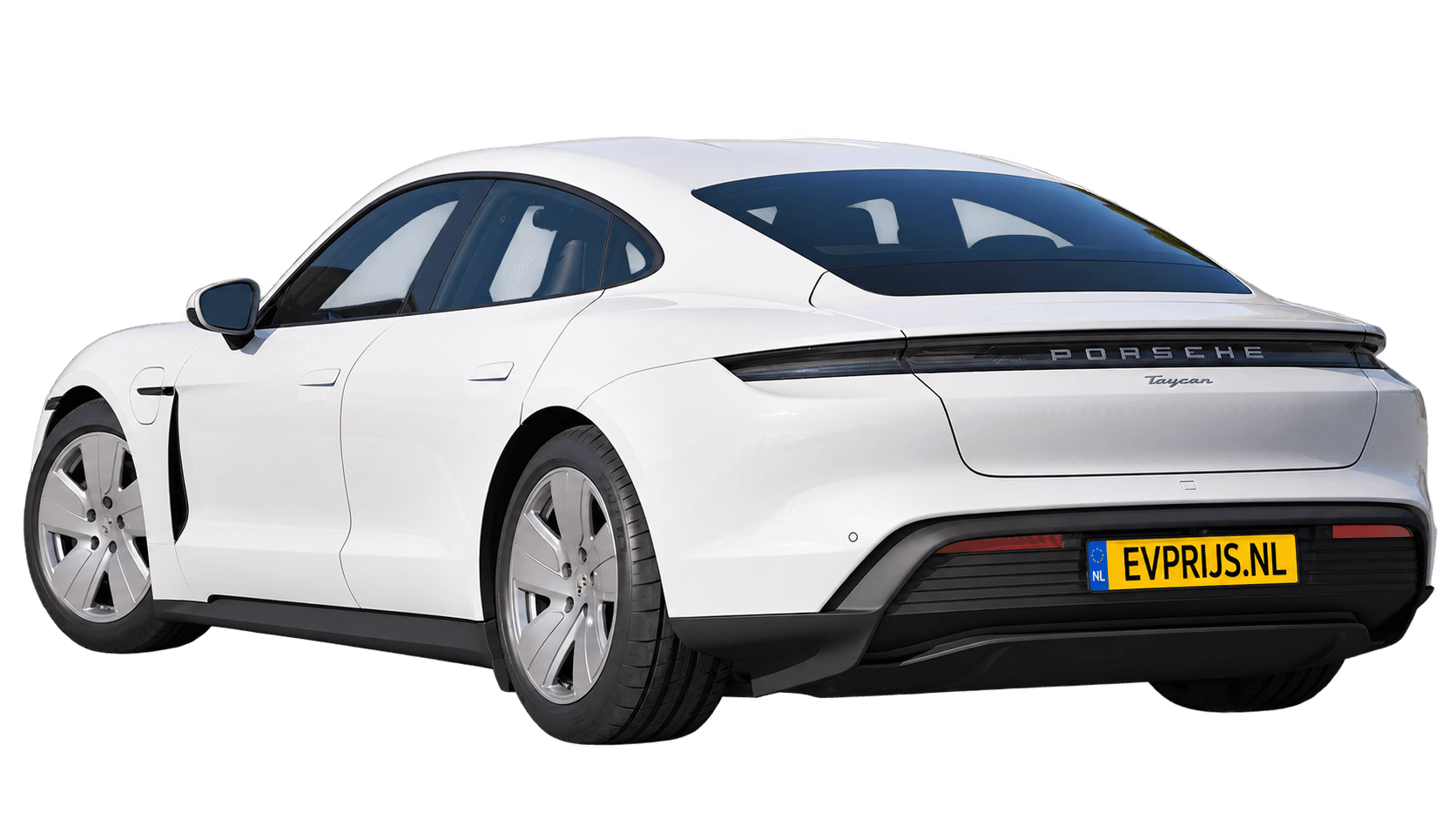 AI-bewerking van origineel Porsche-modelbeeld; uitvoering Taycan, lak uit bronfoto. Kleine randresten zichtbaar., beeld 2