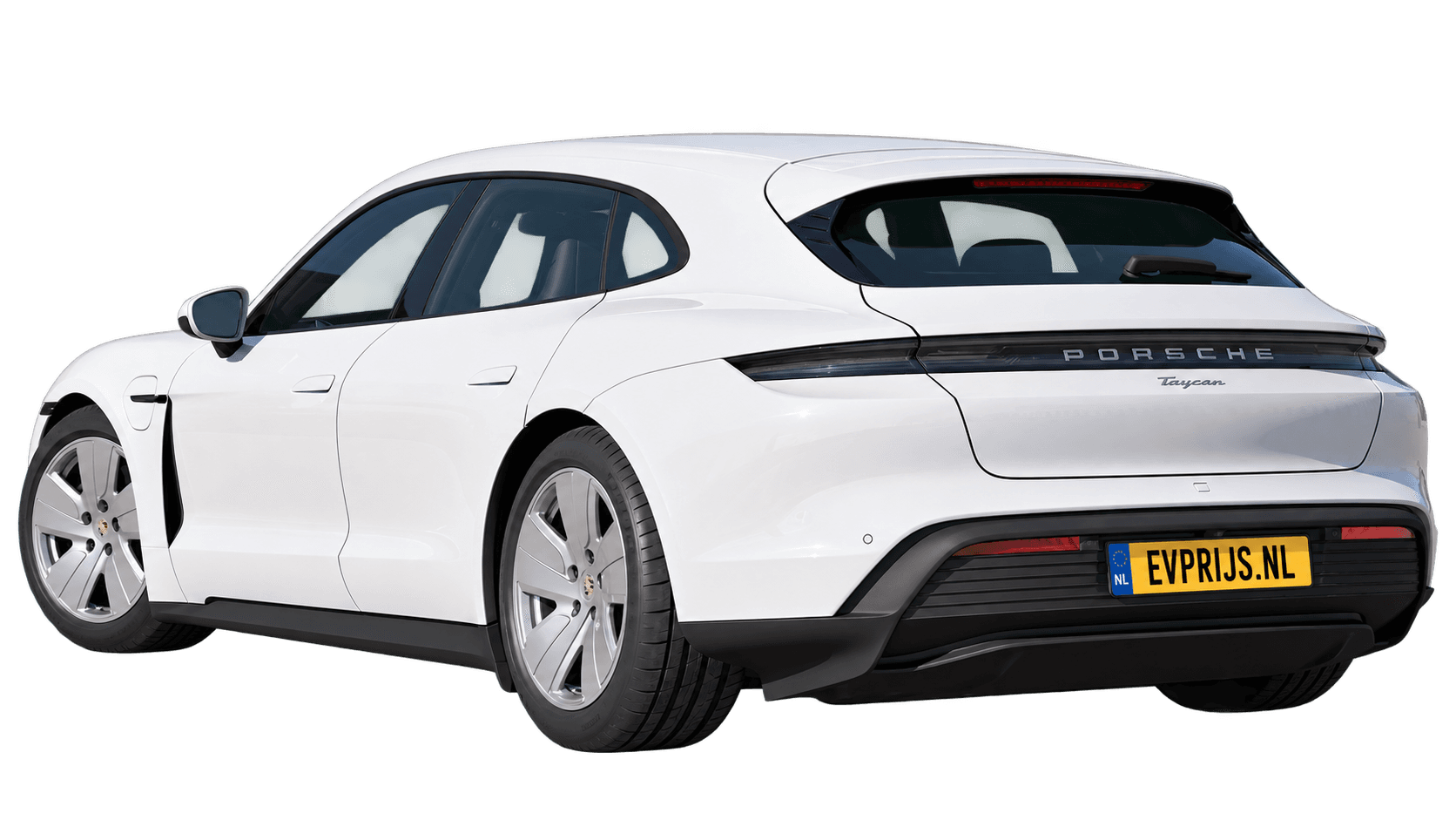 AI-bewerking van origineel Porsche-modelbeeld; uitvoering Taycan Sport Turismo, lak uit bronfoto. Kleine randresten zichtbaar., beeld 2