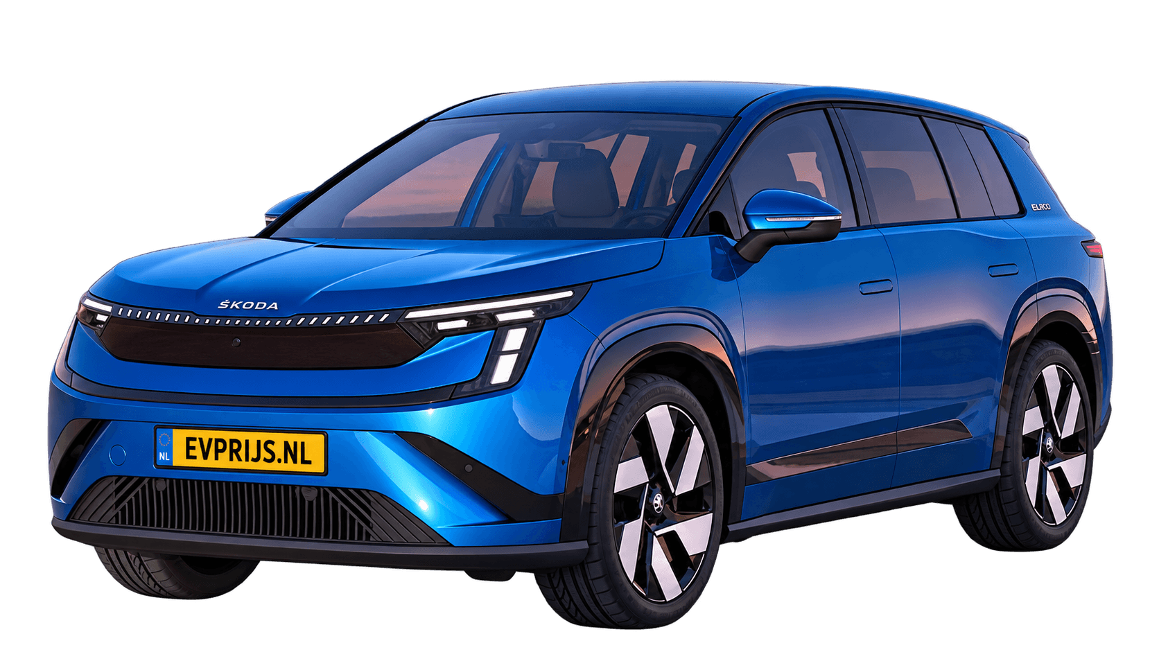 Škoda Peaq · Race Blue volgens Nederlandse visualizer; AI-bewerking, uitvoering en velgen kunnen afwijken, beeld 4
