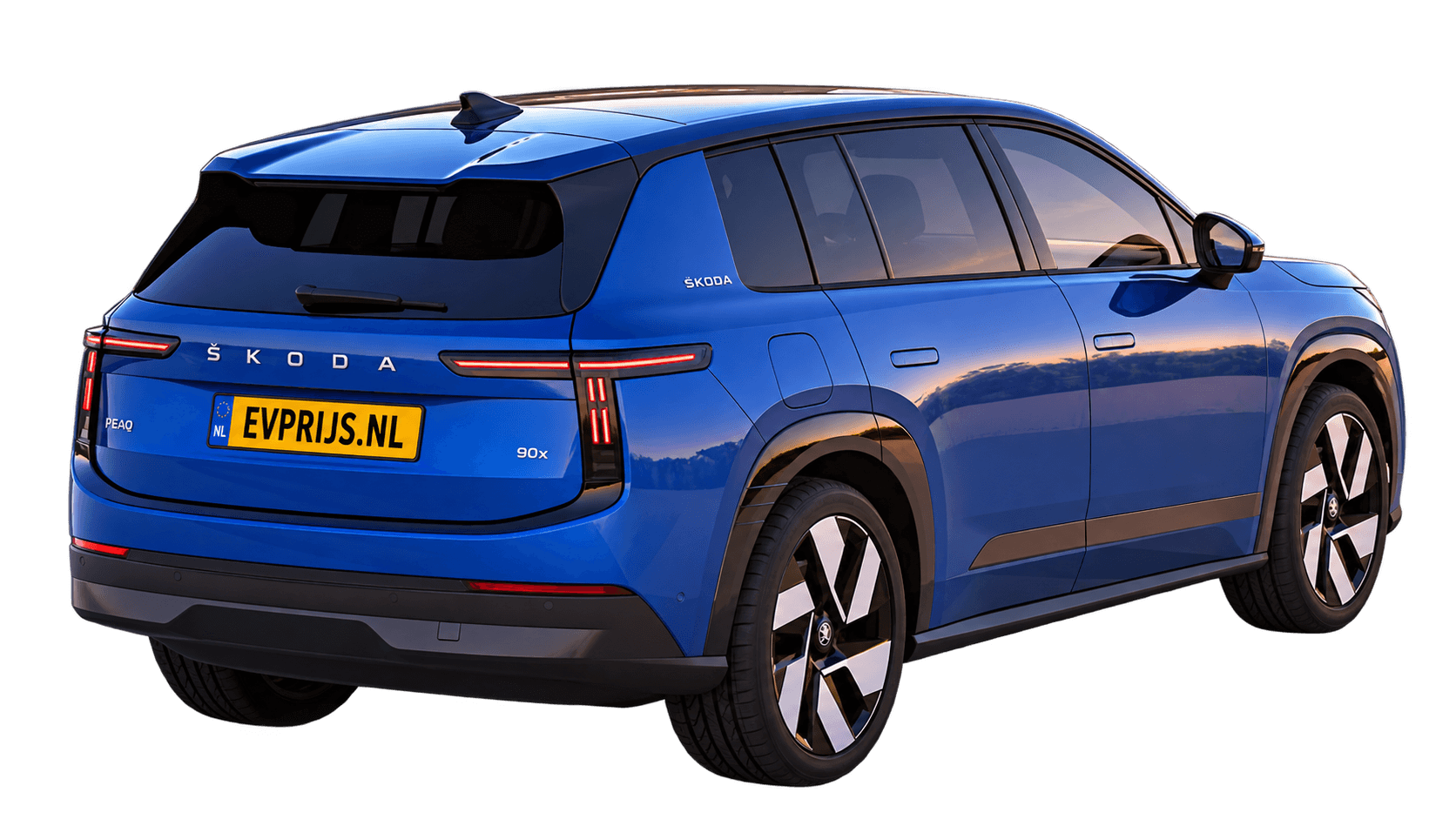 Škoda Peaq · Race Blue volgens Nederlandse visualizer; AI-bewerking, uitvoering en velgen kunnen afwijken, beeld 5