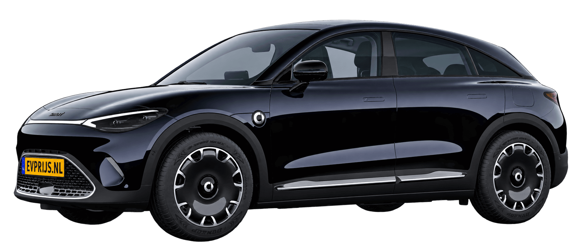 AI-bewerking (Imagegen) van officiële smart-configuratorrender: smart #3 voor-/zijaanzicht in Navi Blue Metallic (configuratorrender smart #3 Premium (HC1ESD2I51EU0128LR), aanzicht FR-02 (voor-/zijaanzicht, neus links)); velgen en details kunnen per uitvoering afwijken, beeld 12