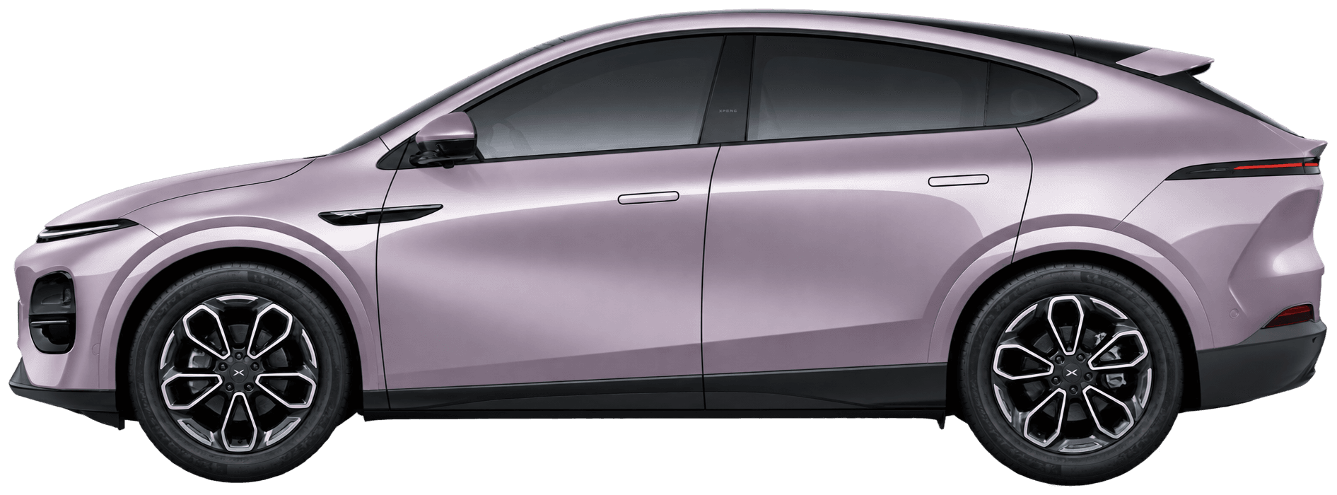 XPENG G6 in Stellar Purple · kleurkiezer Nederlandse modelpagina; AI-bewerking (vrijstaand); velgen en uitvoering kunnen afwijken, beeld 7