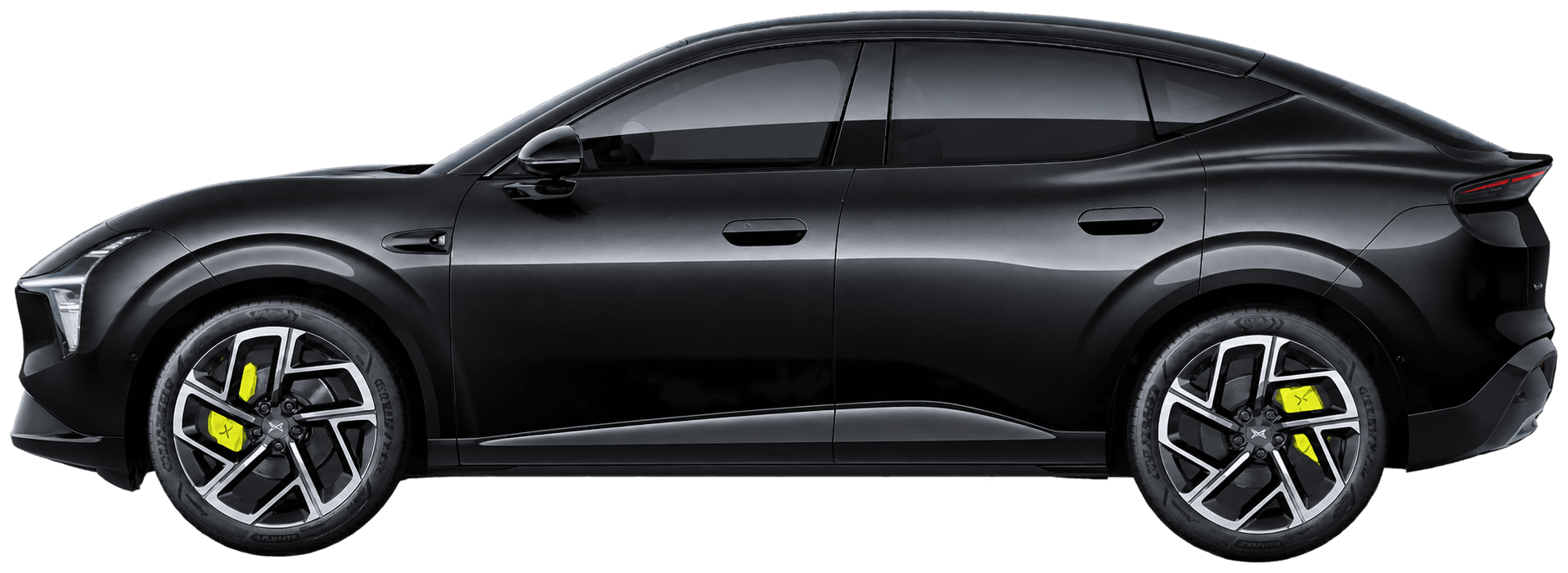 XPENG L03 in Midnight Black · kleurkiezer Nederlandse modelpagina; AI-bewerking (vrijstaand); velgen en uitvoering kunnen afwijken, beeld 5